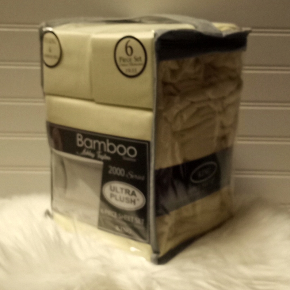 Bamboo Essence King Size  Cream-  6 Piece Sheet Set